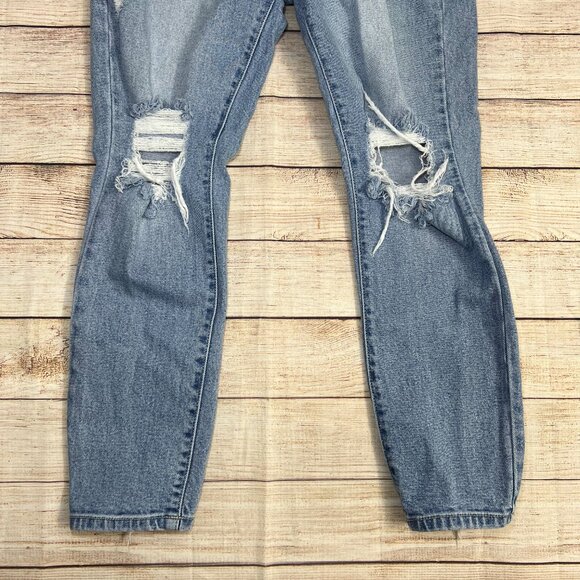 Windsor‎ Distressed Skinny Jeans Size 9 Women's Light Blue Ripped Denim - Picture 10 of 11